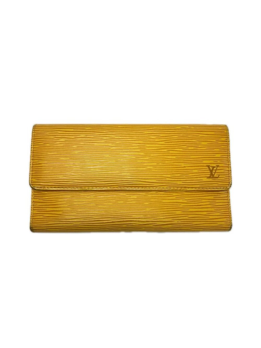 Louis Vuitton Epi Porte Tresor International Tassili Yellow Trifold Wallet